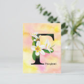 Het Alfabet van bloemen met de Achtergrond van de Briefkaart (Staand voorkant)