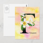 Het Alfabet van bloemen met de Achtergrond van de Briefkaart (Voorkant / Achterkant)