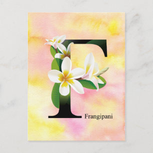 Het Alfabet van bloemen met de Achtergrond van de Briefkaart