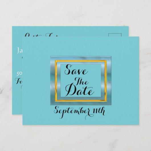 Het algemene Briefkaart Datum opslaan (Voorkant / Achterkant)