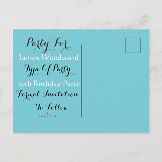 Het algemene Briefkaart Datum opslaan (Achterkant)