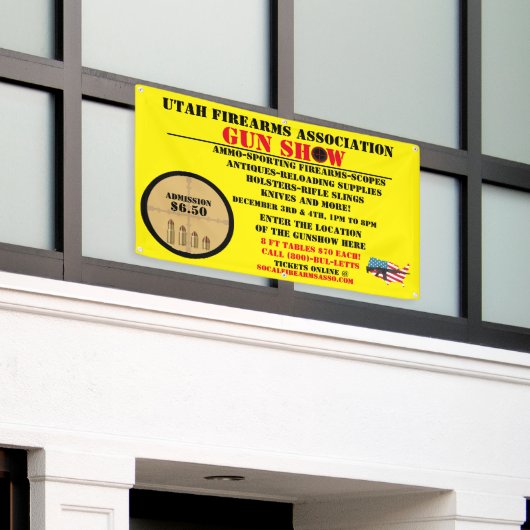 Het algemene Pistool Show Event Gedetailleerd pict Spandoek (Buitenkant Gebouw)