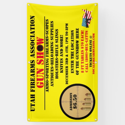 Het algemene Pistool Show Event Gedetailleerd pict Spandoek (Verticaal)