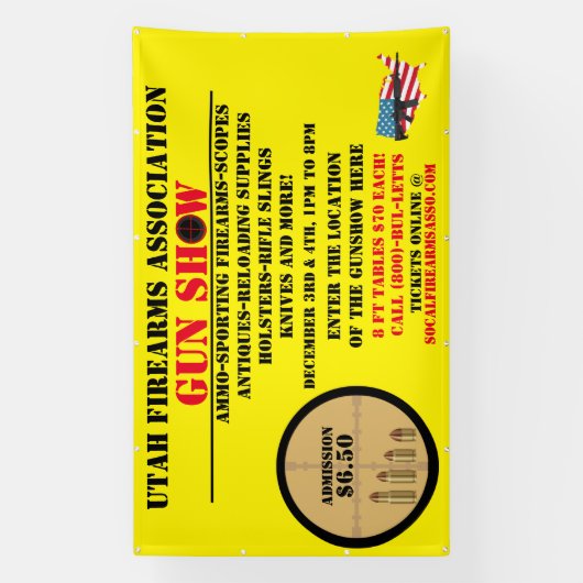 Het algemene Pistool Show Event Gedetailleerd pict Spandoek (Verticaal)