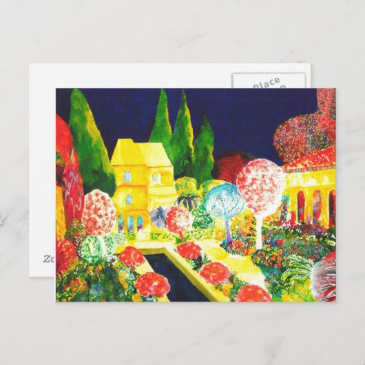 Het Alhambra bij nacht. Briefkaart (Voorkant / Achterkant)