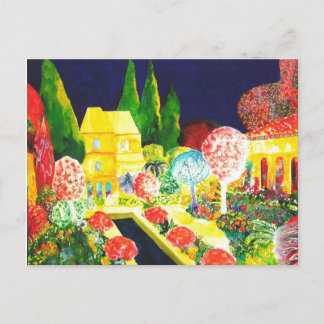 Het Alhambra bij nacht. Briefkaart