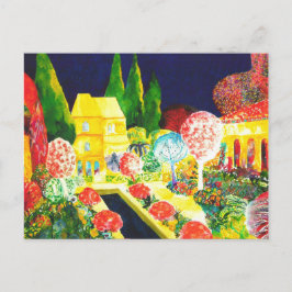 Het Alhambra bij nacht. Briefkaart