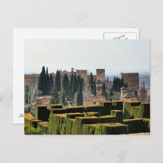 Het Alhambra paleis in Spanje Briefkaart (Voorkant / Achterkant)