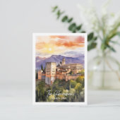 Het Alhambra Spanje beroemde reisplaats Briefkaart (Staand voorkant)