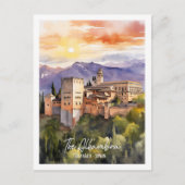 Het Alhambra Spanje beroemde reisplaats Briefkaart (Voorkant)