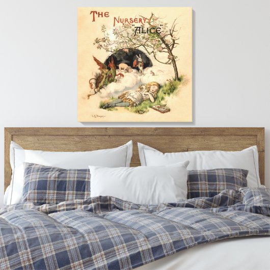 Het Alice 1890  Wonderland Hoesje Canvas Afdruk (Insitu (Slaapkamer))