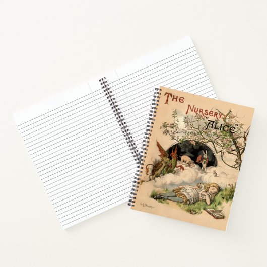 Het Alice 1890  Wonderland Hoesje Notitieboek (Binnen)