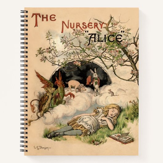 Het Alice 1890  Wonderland Hoesje Notitieboek (Voorkant)