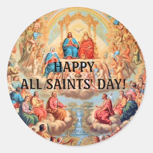 HET ALL SAINTS DAY FEEST FESTIVAL RONDE STICKER (Voorkant)