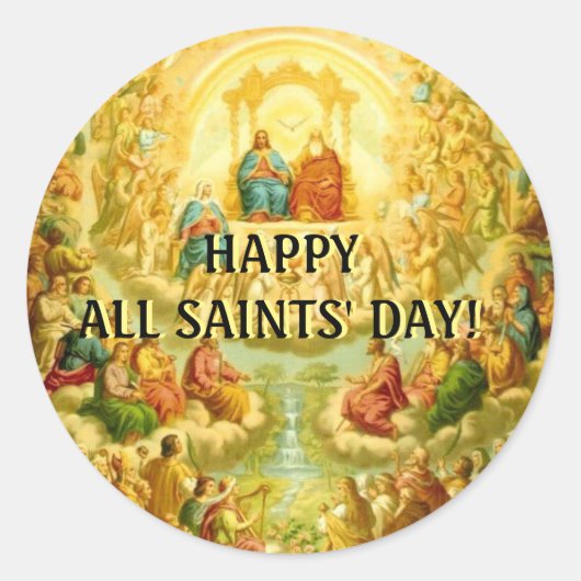 HET ALL SAINTS DAY FEEST FESTIVAL RONDE STICKER (Voorkant)