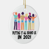 Het allemaal achter ons zetten in 2021 keramisch ornament (Rechts)