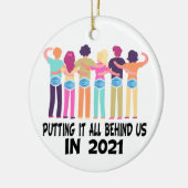 Het allemaal achter ons zetten in 2021 keramisch ornament (Links)