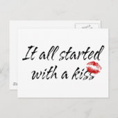 Het allen Begonnen met een Moederschap van de Kus Briefkaart (Voorkant / Achterkant)