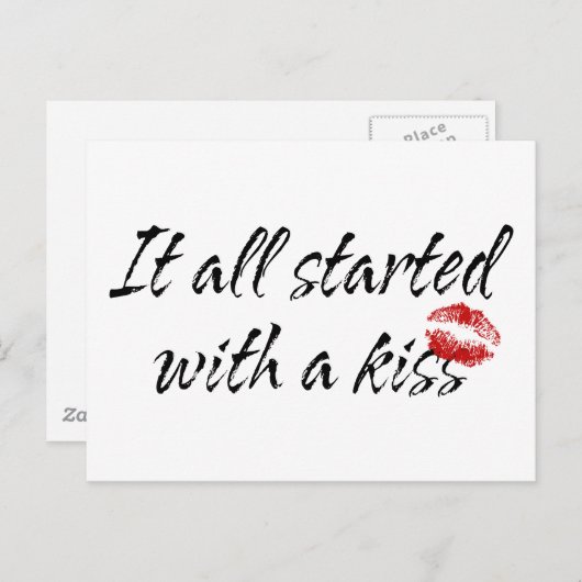 Het allen Begonnen met een Moederschap van de Kus Briefkaart (Voorkant / Achterkant)