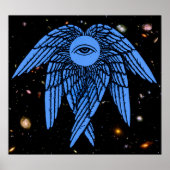 Het allen die oog van Voorziening in Blauw zien Poster (Voorkant)