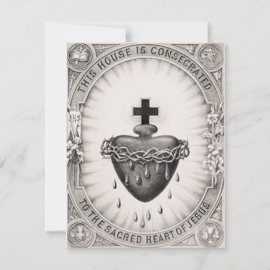 Het Allerheiligst Hart van Jezus Symbool van de go Kaart (Voorkant)