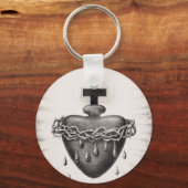 Het Allerheiligst Hart van Jezus Symbool van de go Sleutelhanger (Achterkant)