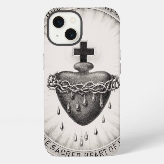 Het Allerheiligst Hart van Jezus Symbool van het G iPhone Hoesje (Achterkant)
