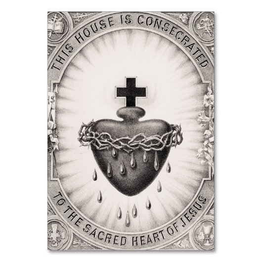 Het Allerheiligst Hart van Jezus Symbool van het G Kaart (Voorkant)