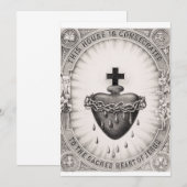 Het Allerheiligst Hart van Jezus Symbool van het G Kaart (Voorkant / Achterkant)