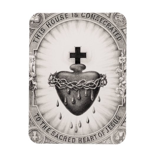 Het Allerheiligst Hart van Jezus Symbool van het G Magneet (Verticaal)