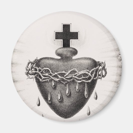 Het Allerheiligst Hart van Jezus Symbool van het G Magneet (Voorkant)