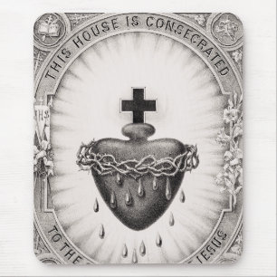 Het Allerheiligst Hart van Jezus Symbool van het G Muismat