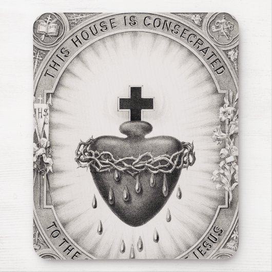 Het Allerheiligst Hart van Jezus Symbool van het G Muismat (Voorkant)