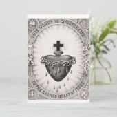 Het Allerheiligst Hart van Jezus Symbool van het G Save The Date (Staand voorkant)