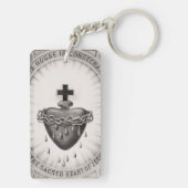 Het Allerheiligst Hart van Jezus Symbool van het G Sleutelhanger (achterkant)