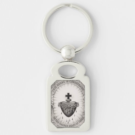 Het Allerheiligst Hart van Jezus Symbool van het G Sleutelhanger (Voorkant)