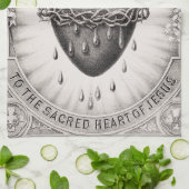 Het Allerheiligst Hart van Jezus Symbool van het G Theedoek (Gevouwen)