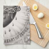 Het Allerheiligst Hart van Jezus Symbool van het G Theedoek (Quarter Fold)