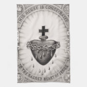 Het Allerheiligst Hart van Jezus Symbool van het G Theedoek (Verticaal)