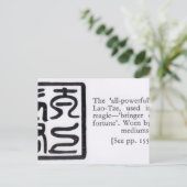 Het 'alles-krachtige' zegel van Lao-Tze Briefkaart (Staand voorkant)