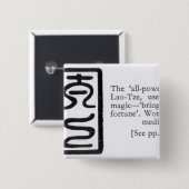 Het 'alles-krachtige' zegel van Lao-Tze Vierkante Button 5,1 Cm (Voorkant /achterkant)