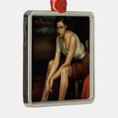 Het Alluring Young Girl Metalen Ornament (Rechts)