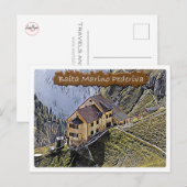 Het - alpenhut Bergamo al Principe - Dolomiti - Briefkaart (Voorkant / Achterkant)