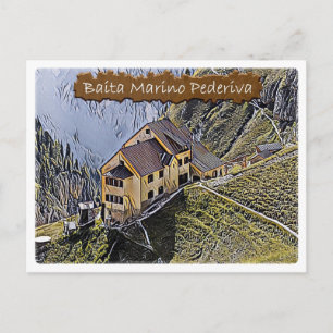 Het - alpenhut Bergamo al Principe - Dolomiti - Briefkaart