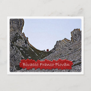 Het - alpenhut Bivacco Franco Piova - Dolomiti - Briefkaart