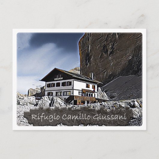 Het - alpenhut Camillo Giussani - Dolomiti Briefkaart (Voorkant)