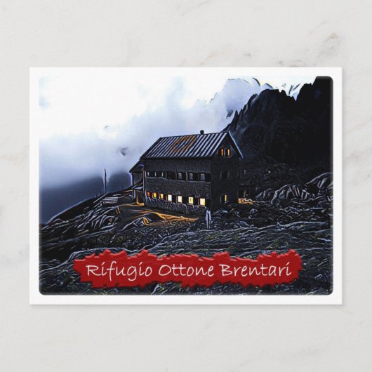 Het - alpenhut Ottone Brentari - Dolomiti - Briefkaart (Voorkant)