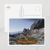 Het - alpenhut Rifugio Giosue Carduci Dolomiti - Briefkaart (Voorkant / Achterkant)