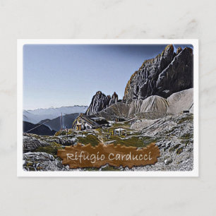 Het - alpenhut Rifugio Giosue Carduci Dolomiti - Briefkaart