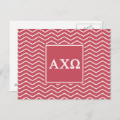 Het alpha- Patroon van de Chevron van Chi Omega | Briefkaart (Voorkant / Achterkant)